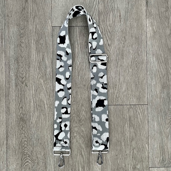 Ahdorned Bags Ahdorned Leopard Print Silver Camo Bag Strap Poshmark